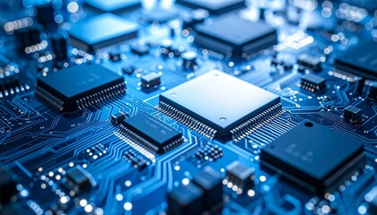 electronic circuit board close-up