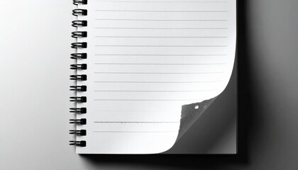 blank notebook page with spiral-bound