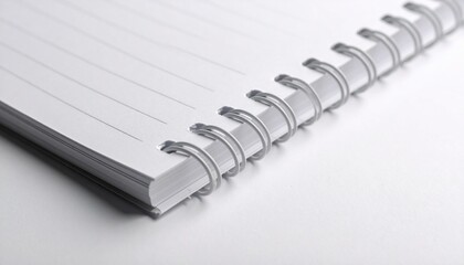 spiral-bound notebook isolated white background