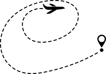 Airplane flight route