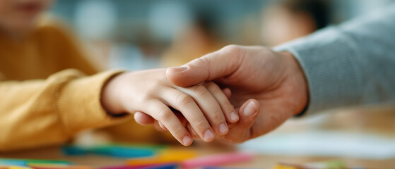 Supportive hand gesture classroom learning environment