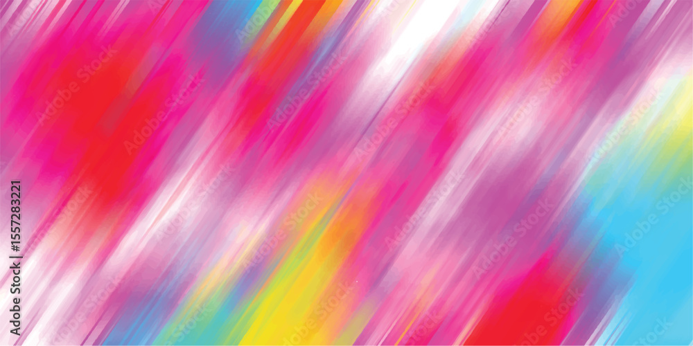 Poster abstract colorful brush strokes diagonal movement creating a vibrant artistic background illustratio