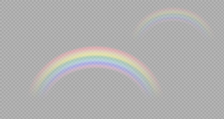 Rainbow icon, rainbow. Raindrops on transparent background. Rainbow shimmering on a transparent background. Downpour, hail rainy weather. png