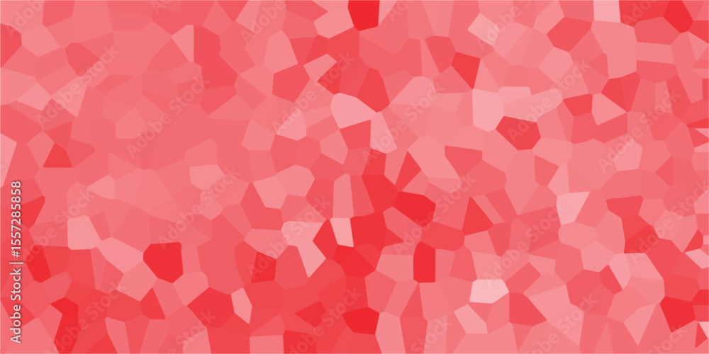 Poster abstract mosaic design featuring an artistic gradient of red tones that creates a textured graphic e