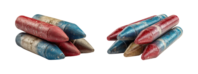 Patriotic American Flag Pillows Cushions Isolated on Transparent Background

