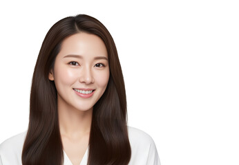 Non background, Cosmetic skincare concept, Bright beautiful female Asian model very clear and clean face and skin in studio shot. portrait photograph, art, cute, lifestyle, style, eyes, emotion .