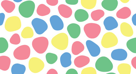 Seamless Pastel Organic Shapes Pattern