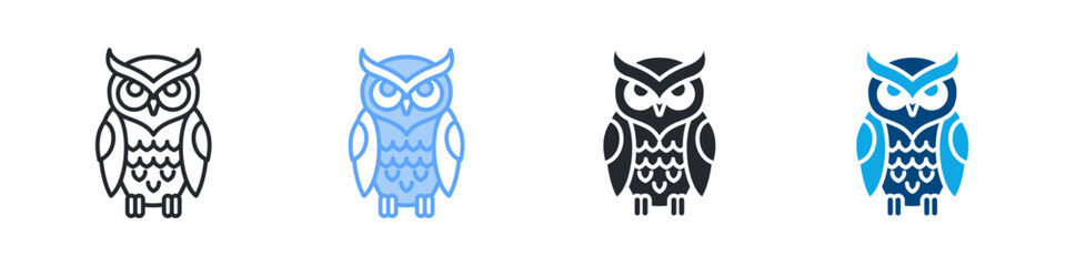 Wisdom Icon Set Multiple Style. Designed In Outline, Blue, Glyph, Dual Tone