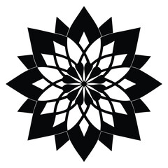 black and white flower