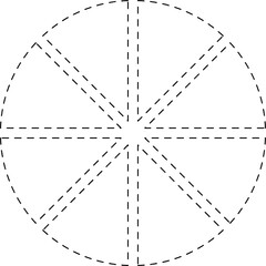 Dashed line circles. Design decoration