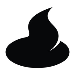 Fototapeta premium Abstract flame icon, fire shape vector, minimalist energy symbol
