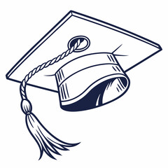 Graduation cap with tassel academic cap mortarboard