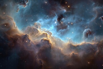 Fototapeta premium Stunning deep space nebulae: captivating cosmic visuals for astrophotography fans and sci-fi aficionados