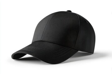 A chic black baseball cap showcasing a customizable surface ideal for branding, streetwear, or casual outings, perfect for events and personal style statements