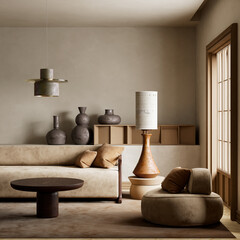 Where Scandinavian simplicity meets Japanese serenity. 3D illustration