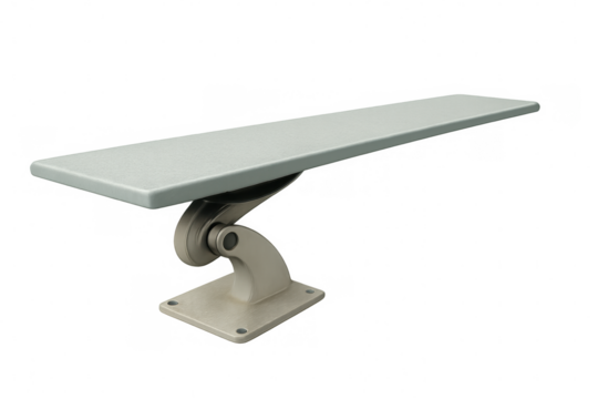 Diving board 3d render, transparent backdrop, highlighting sports equipment design