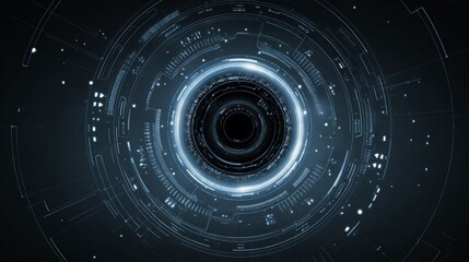 abstract technology background hud style Vector Illustration Concept, Suitable for landing page, ui, web, App intro card, editorial, flyer, and banner