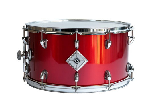 Red drum on white background