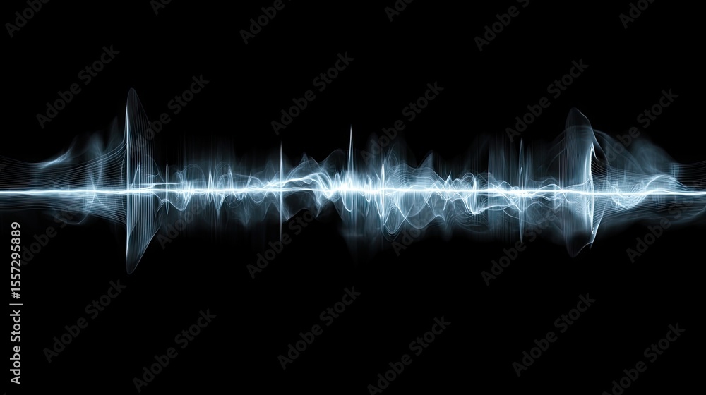Poster abstract representation of sound waves.