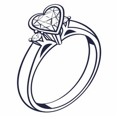 Heart shaped diamond ring jewelry engagement