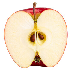 Sliced Red Delicious Apple with Core Visible, Transparent