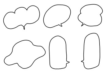 様々な吹き出し六種類