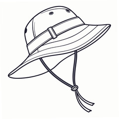 Bucket hat with chin strap headwear sun protection