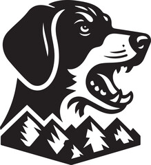 angry dog head vector illustration, angry dog head vector icon, angry dog head logo vector