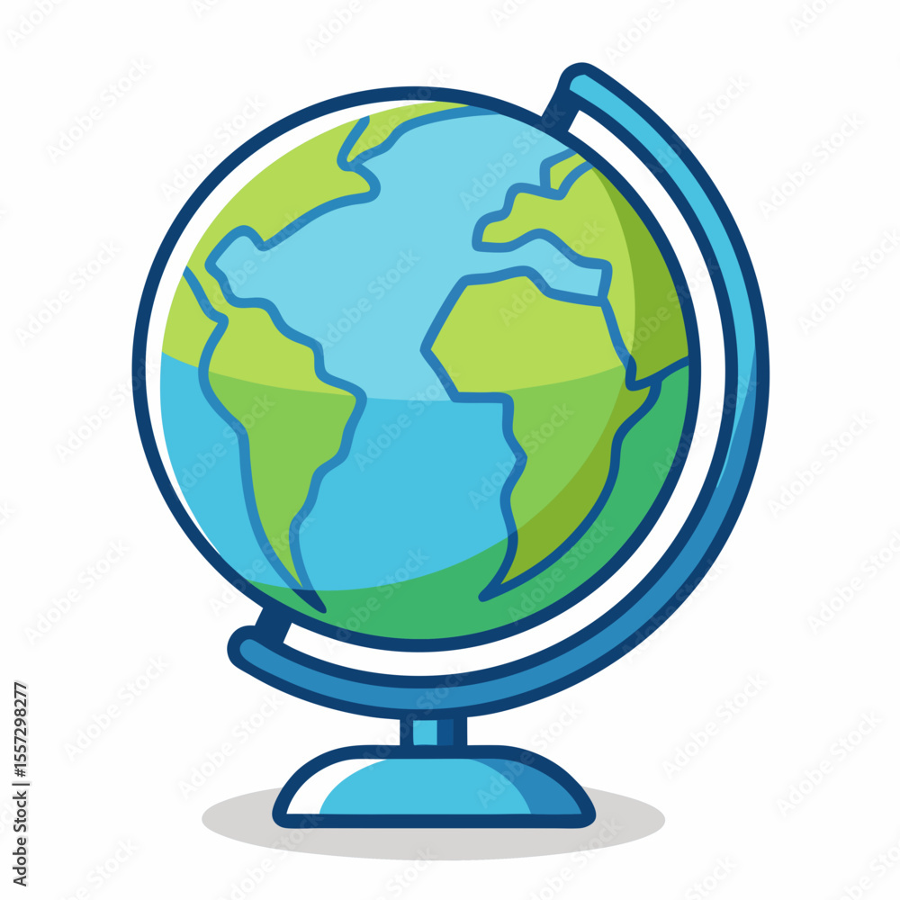 Poster globe icon vector - generative ai linocut silhouette design