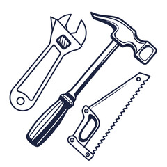 Hammer wrench saw tools carpentry