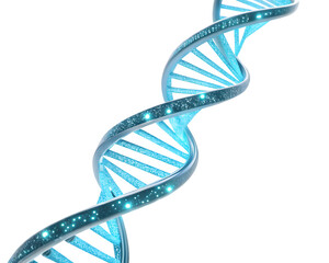 Luminous Blue Double Helix Structure genetic molecule