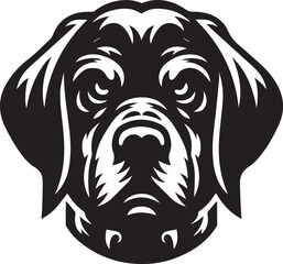 Obraz premium angry dog head vector illustration, angry dog head vector icon, angry dog head logo vector