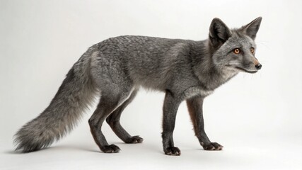 Gray Fox on studio background