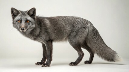 Gray Fox on studio background