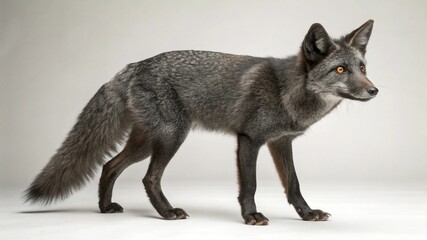 Gray Fox on studio background