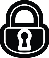 Lock  silhouette, padlock icon vector, security lock illustration, open and closed lock, safety clipart