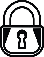 Lock  silhouette, padlock icon vector, security lock illustration, open and closed lock, safety clipart