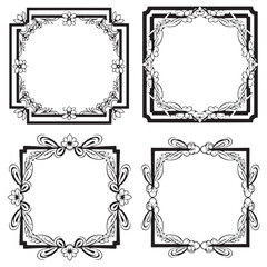 Sweet and Regal Vintage Decorative Floral Border Vector Collection