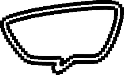 Pixel speech bubbles. Chat speech or dialogue