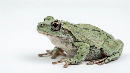 Gray Tree Frog on studio background