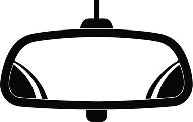 Rearview mirror, car accessory, side mirror icon, auto part vector, vehicle equipment illustration