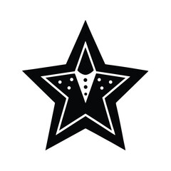 Star shaped tuxedo silhouette for formal occasions