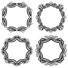 Dainty and Timeless Vintage Decorative Floral Frames Vector Collection