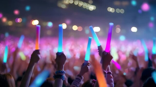 ライブ会場の熱気&mdash;光るペンライトの群れ