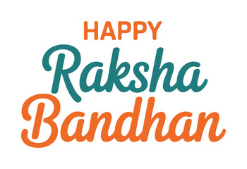 Happy Raksha Bandhan Colorful Modern Typography