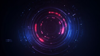 Fototapeta premium abstract technology background hud style Vector Illustration Concept, Suitable for landing page, ui, web, App intro card, editorial, flyer, and banner