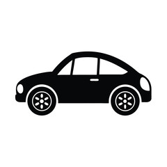 Simple car icon vector illustration silhouette