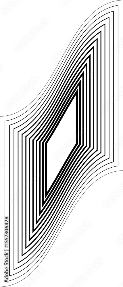 Poster square blending line frame. halftone design elements
