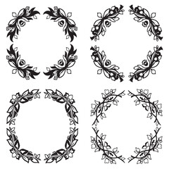 Graceful and Ornate Vintage Decorative Floral Border Vector Collection