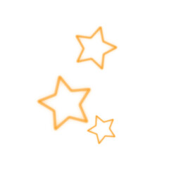 golden stars isolated on white